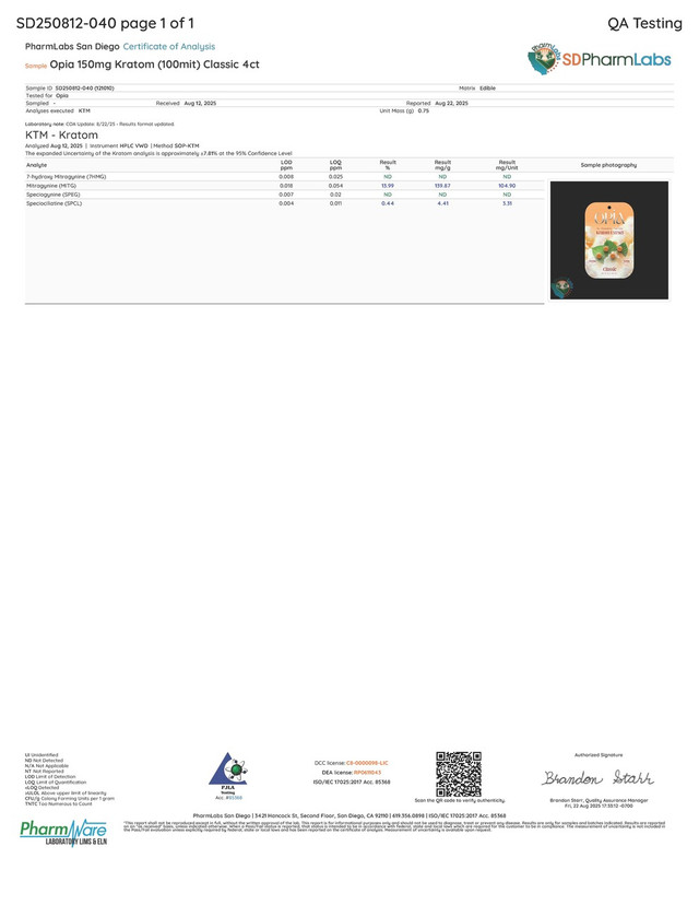 OPIA KRATOM EXTRACT TABLETS 600MG