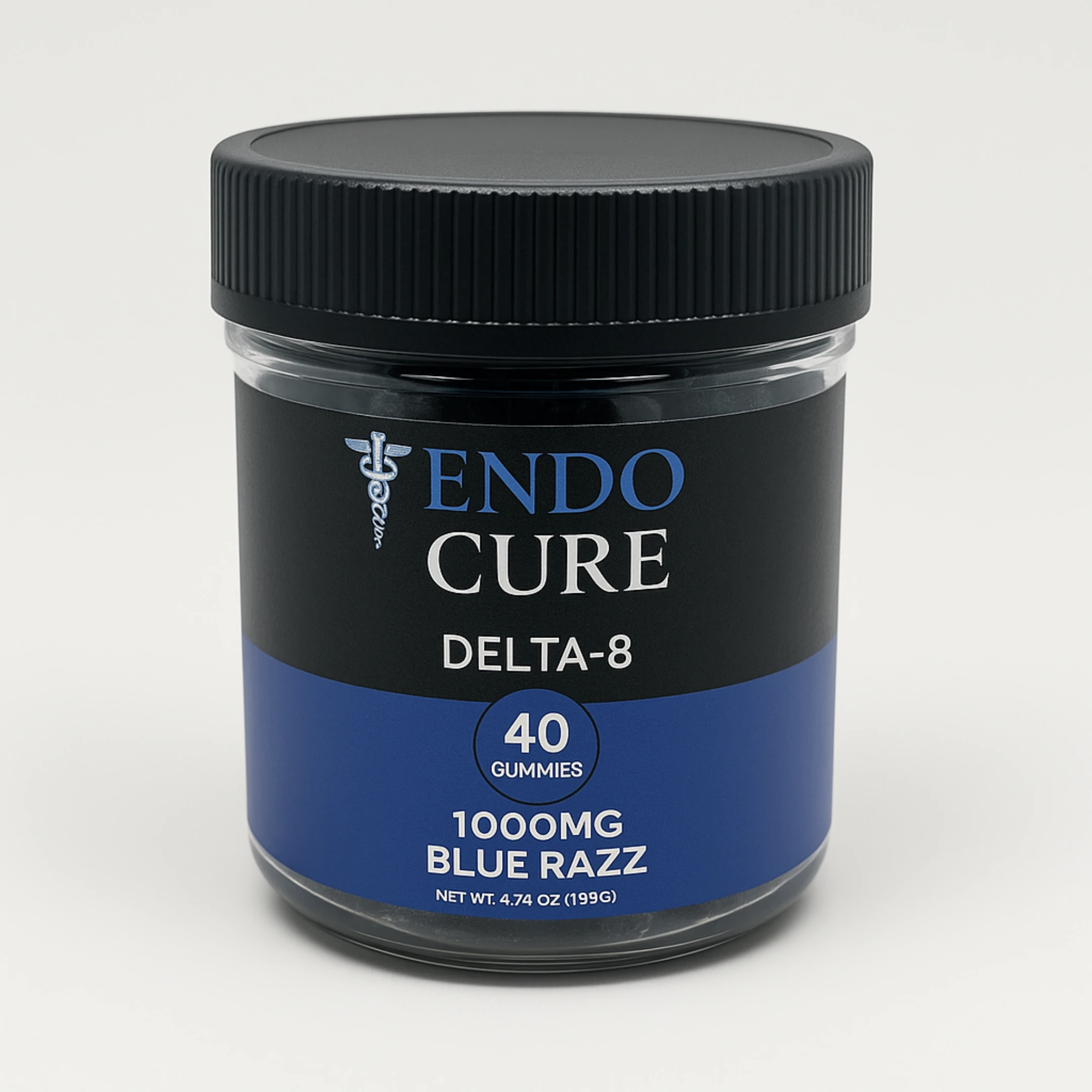 EndoCure Delta 8 THC Blue Raspberry Gummies for Relaxation and Stress Relief