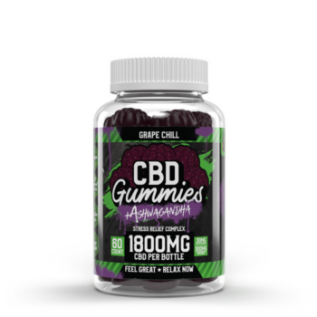 Hemp Bombs CBD Gummies with Ashwagandha Grape Chill