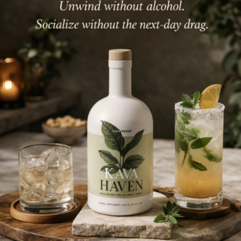 Kava Haven kava infused non alcoholic spirit bottle