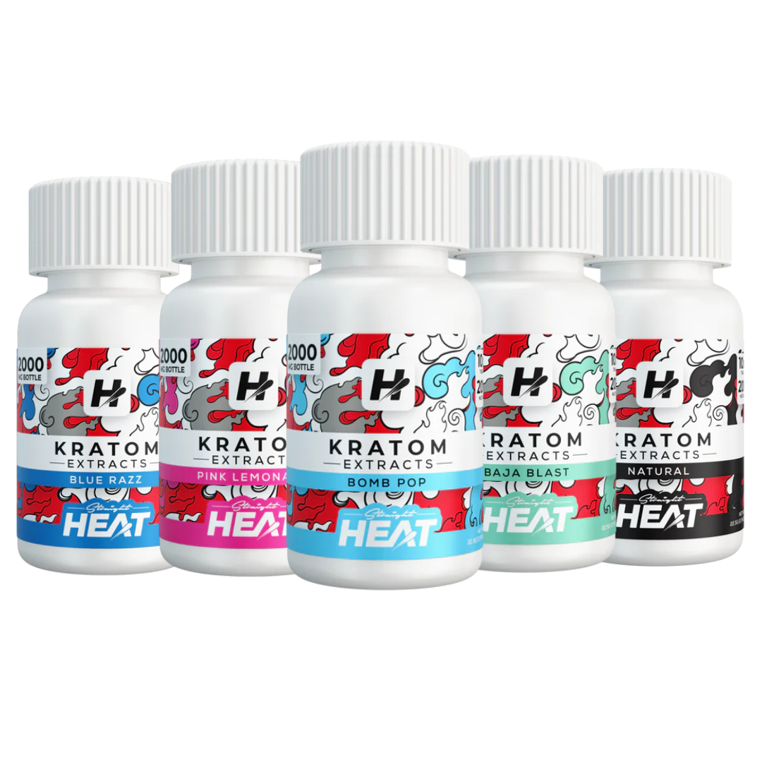 Straight Heat - 2000MG Kratom Extracts Bottle