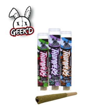 GEEK'D THUMPER - 1.5G THCA DIAMOND PRE-ROLL in three different flavor