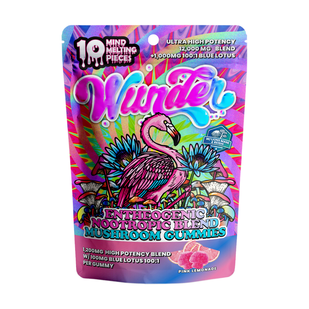 [WDR-L1200-PLM-XPC] Wunder – High Potency Entheogenic + Blue Lotus _ Pink Lemonade (10pc Pouch)